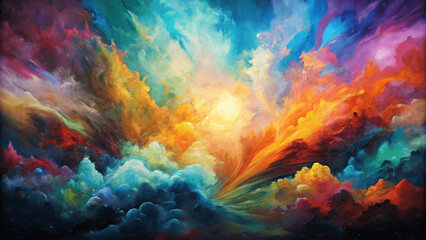 canvas with vibrant colors