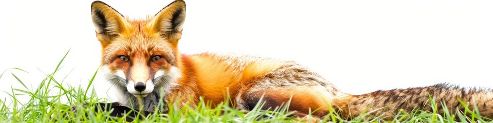 Obraz premium fox on white background.