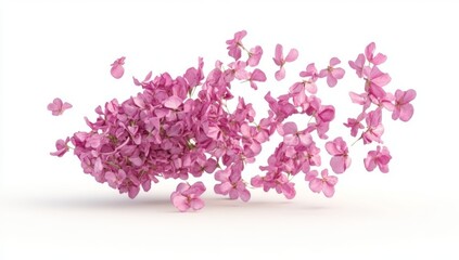 Obraz premium A cutout of a flying pink petal isolated on a transparent background