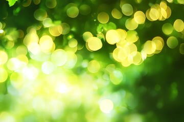 Fototapeta premium Sunny day with defocused bokeh of garden trees
