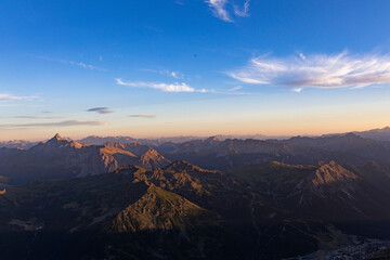 Sunset Over Mountains