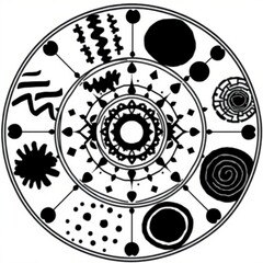 Obraz premium A Mandala Collection of Geometric Harmony and Unique Design