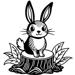 vector illustration of easter bunny