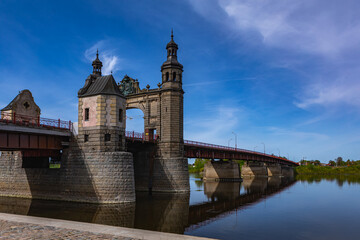 Sovetsk, Kaliningrad region, Russia, May 10, 2022 Bridge of Queen Louise, border between Russia and Lithuania
