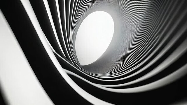 Monochrome Vintage Tunnel with Graphic Motion Design