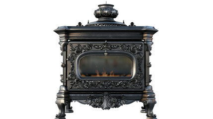 Fototapeta premium Iron stove isolated on white background