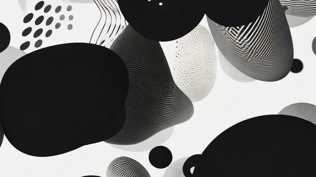 Abstract Monochrome Basic Shapes with Vintage Motion Design