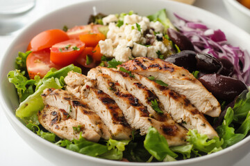 Mediterranean Salad with Chicken