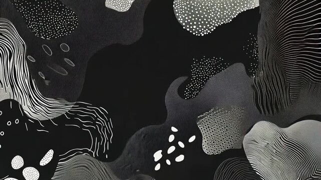 Abstract Monochrome Sketches with Vintage Motion Animation