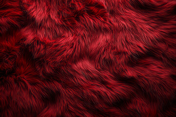 Midnight Elegance: Top View of Dark Red Fur Texture in Low Key Lighting, Plain yet Soft & Shiny Pattern for Creative Content.