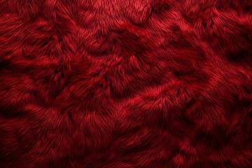 "Midnight Elegance: Top View Dark Red Fur Texture in Soft & Shiny Low Key Lighting"