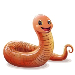 Fototapeta premium Earthworm Trust emotion fantasy animal cartoon isolated whitebackground