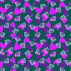 Breast cancer month seamless pink ribbon day mammogram pattern