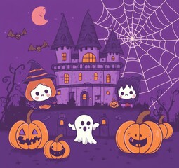 Free Halloween concept background wallpaper poster with copy space