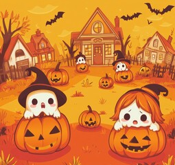 Fototapeta premium Free Halloween concept background wallpaper poster with copy space
