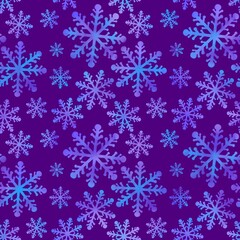 Christmas ice scribble seamless snowflakes pattern for wrapping paper and fabric