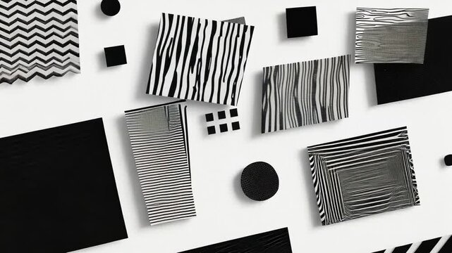 Modern Monochrome basic shapes with Motion Design Animation