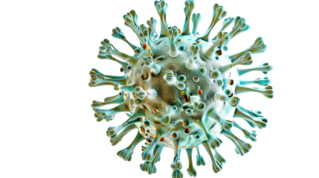 Virus isolated on white background