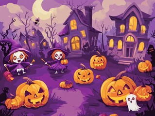 Fototapeta premium Free Halloween concept background wallpaper poster with copy space