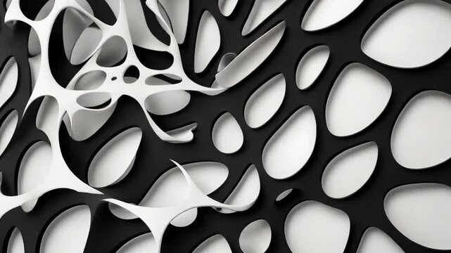 Aesthetic Monochrome Abstract Paper Craft with Motion Animation