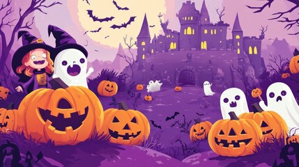 Free Halloween concept background wallpaper poster with copy space