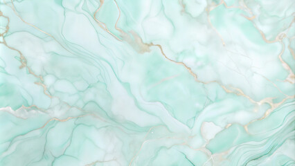 Mint marble texture background, elegant and sophisticated, soft mint veining on a light background