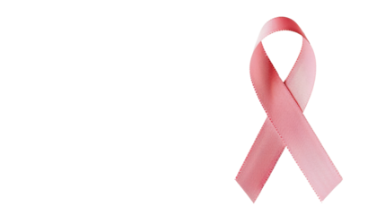 Breast cancer awareness, pink ribbon isolated on white background