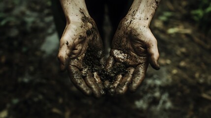 Close-Up of Calloused Hands Showing Hard Work and Experience in Manual Labor
