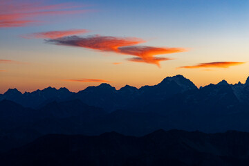 Sunset Over Mountains