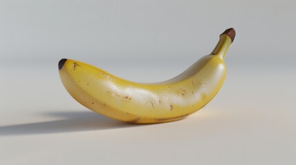 Banana closeup with a white background generative ai