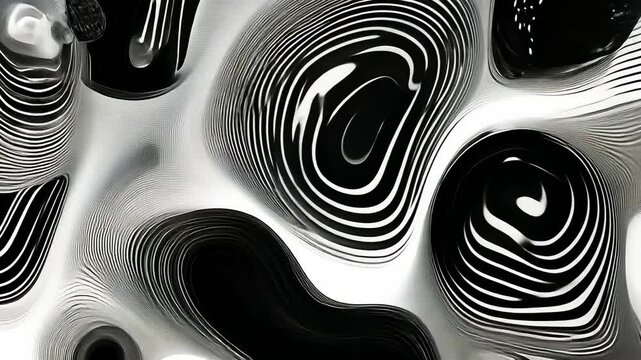 Aesthetic Monochrome Pattern with Graphic Motion Animation