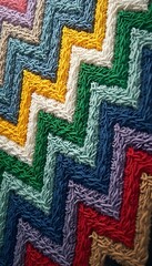 Colorful zigzag pattern with texture shades 