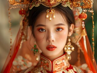 Obraz premium Picture of the Asian bride