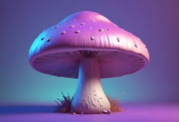 Colorful Mushroom Digital Painting Beautiful Fantasy Forest Background Graphic Design