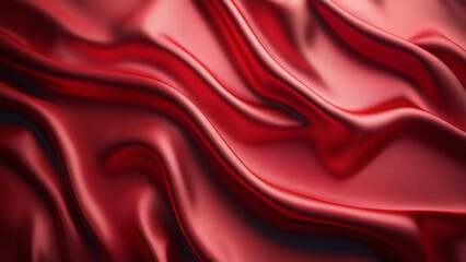 Obraz premium Opulent Red Satin: Luxurious Fabric Theme