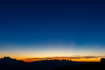 Sunset Over Mountains