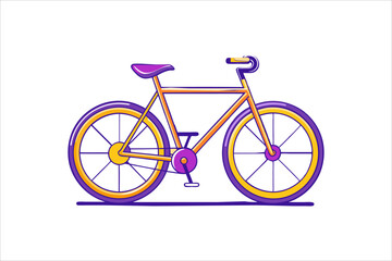 Fototapeta premium Sleek Modern Bike Illustration | Minimalistic Bicycle Design for Urban Aesthetics 