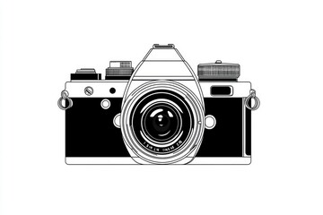 Vintage Camera Icon Illustration