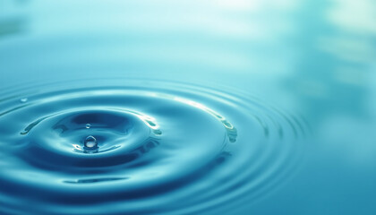 Abstract Water Ripple Effect in Soothing Blue and Teal Colors for a Calming Background.