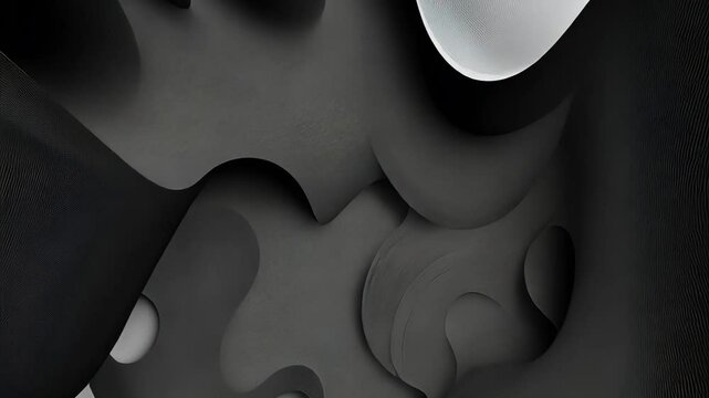 Black and White Abstract Form with Motion Animation