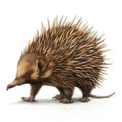 Naklejka premium Echidna ementalist Occupation fantasy animal cartoon isolated whitebackground