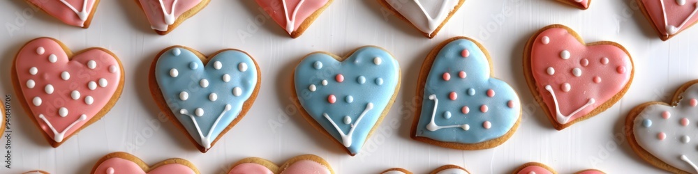 Canvas Prints Embellishing Cookies in a Heart Shape