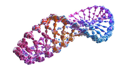 Fototapeta premium DNA structure isolated on white background