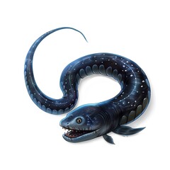 Naklejka premium Electric Eel Metal element animal cartoon isolated whitebackground 16:9