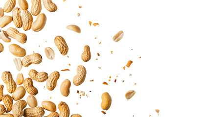 Peanuts isolated on white background