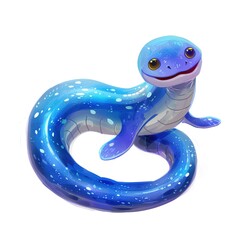 Fototapeta premium Electric Eel Spirit animal cartoon isolated whitebackground 16:9