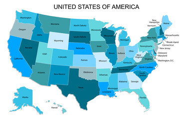 Map of United States of America