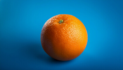 Orange on a blue background