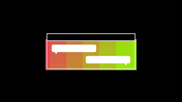 Colorful 8-bit pop up text background