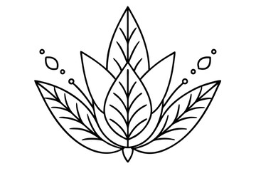 Minimalist Botanical Vintage Line Art Vector Illustration